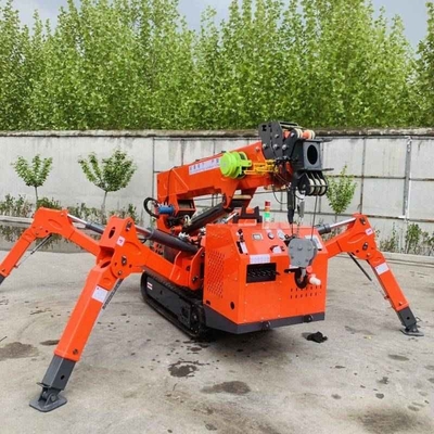 Żuraw gąsienicowy Spider o udźwigu 3 tony i udźwigu 8 ton, z wysięgnikiem typu Fly