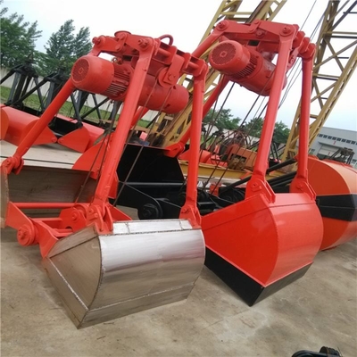 Hydrauliczny dźwig czterolinowy Chwytak do materiałów budowlanych Łyżka chwytakowa z klapką