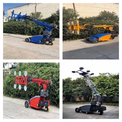 Robot o udźwigu 800 kg. Podnośnik próżniowy do szkła. Wysokość podnoszenia 5 m do ściany osłonowej