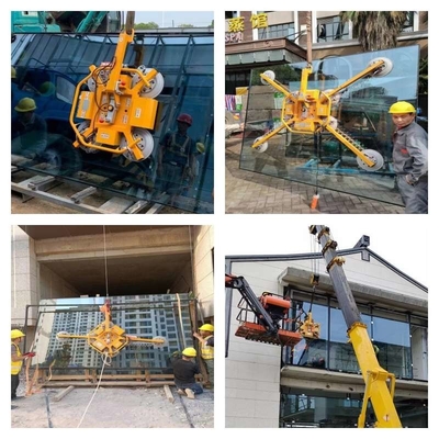400kg Elektryczny, obrotowy podnośnik do paneli szklanych Podnośnik próżniowy do szkła z 4 przyssawkami