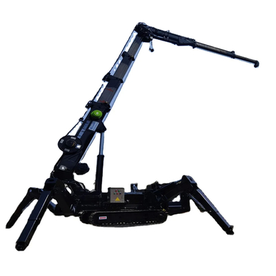 Teleskopowy boom Mini Spider Crane Stal 3 Tony Pojemność podnoszenia Elektryczny / Silnik napędowy Diesla Żółty / Czerwony / Zielony