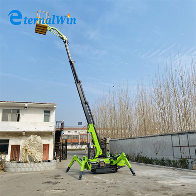 Elektryczność AC 12m 240kg Crawler Spider Man Lift Napędzany silnikiem diesla
