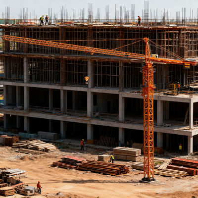 Wymiary sekcji mastu 2x2x3m Kran wieżowy o wolnej wysokości 30,1 m Zaprojektowany do pracy z ciężkim obciążeniem