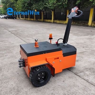 24V napięcie akumulatorowe Elektryczny holownik wymiary 1300x850x1050mm Przemysłowy wóz holowniczy przeznaczony do transportu ciężkiego